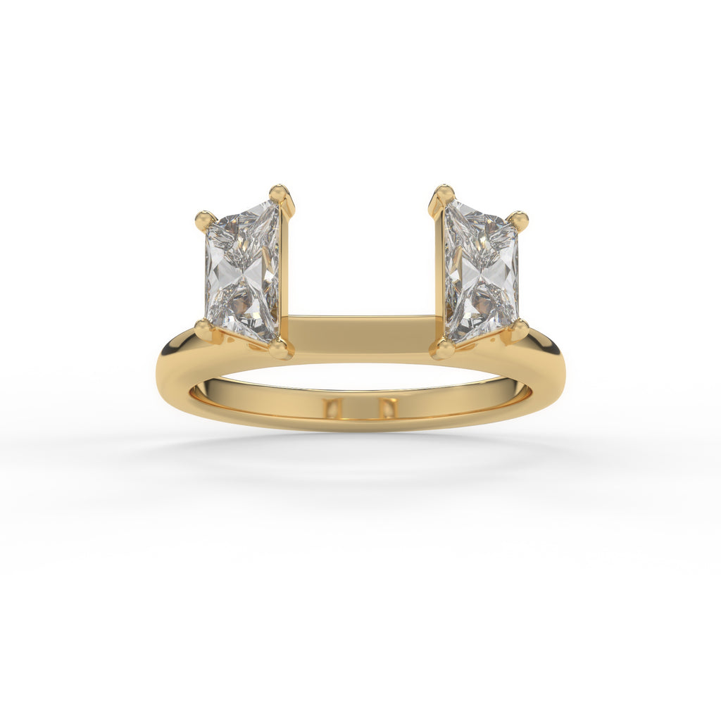trapezoid cut diamond enhancer Band
