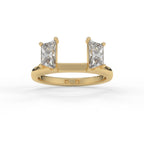 trapezoid cut diamond enhancer Band