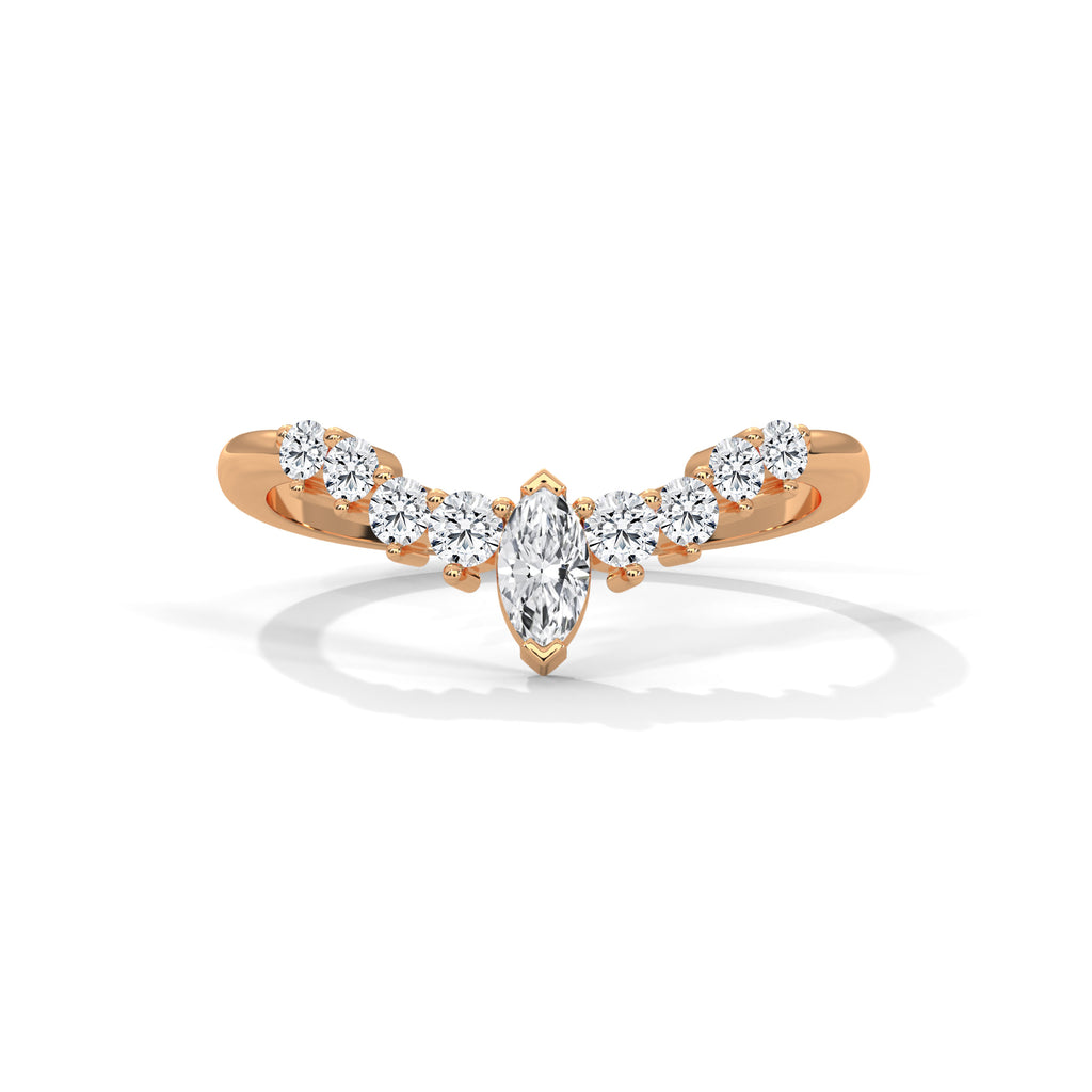 V-Shaped Moissanite Ring