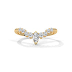 V-Shaped Moissanite Wedding Band