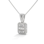 White Gold Cluster Diamond Pendant