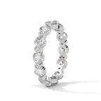 White gold moissanite eternity band