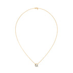 Yellow Golg Solitaire Pendant with Chain