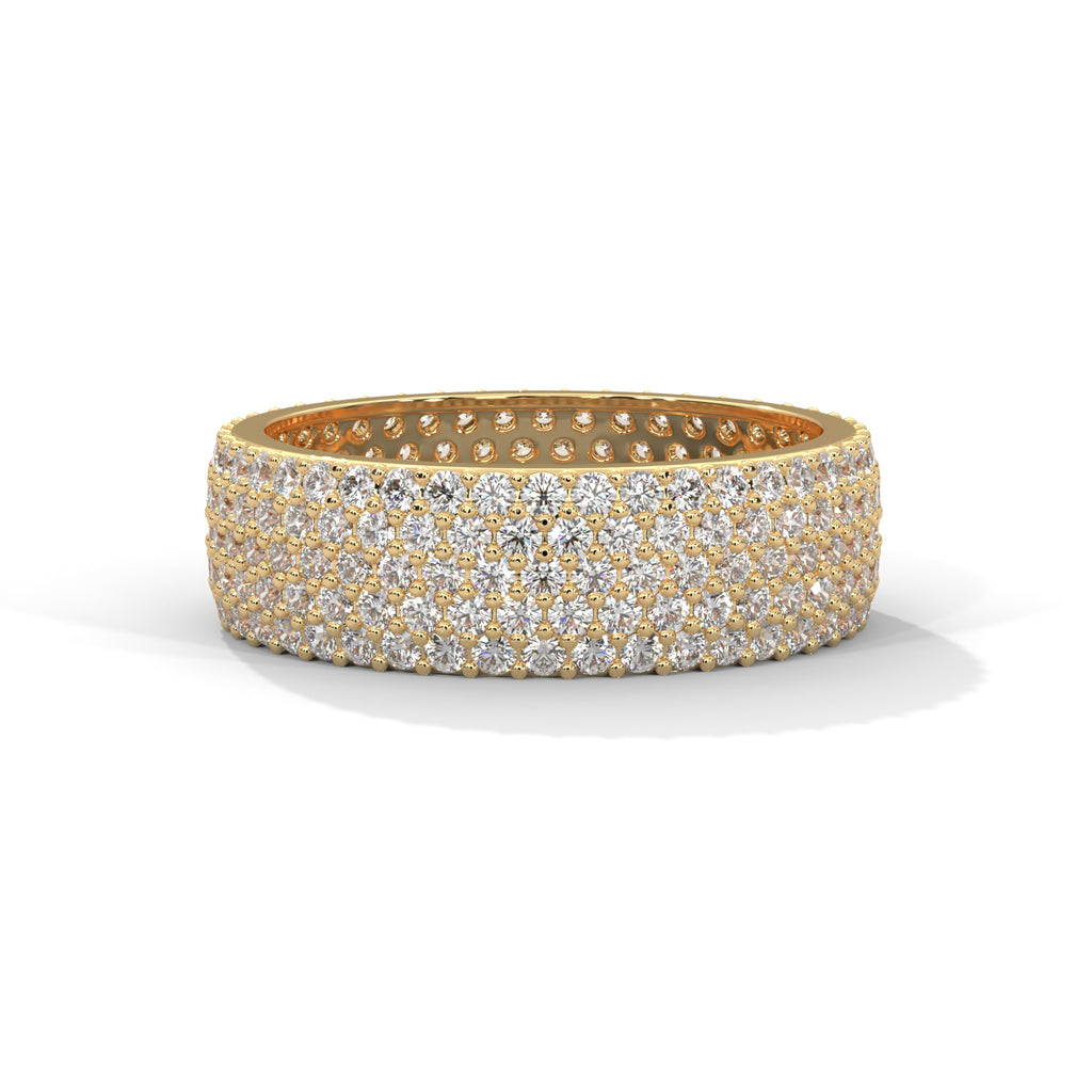 Yellow Gold pave eternity band