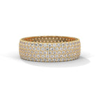 Yellow Gold pave eternity band