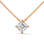 asscher cut diamond pendent