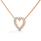 beautiful heart-shaped lab-grown diamond pendant