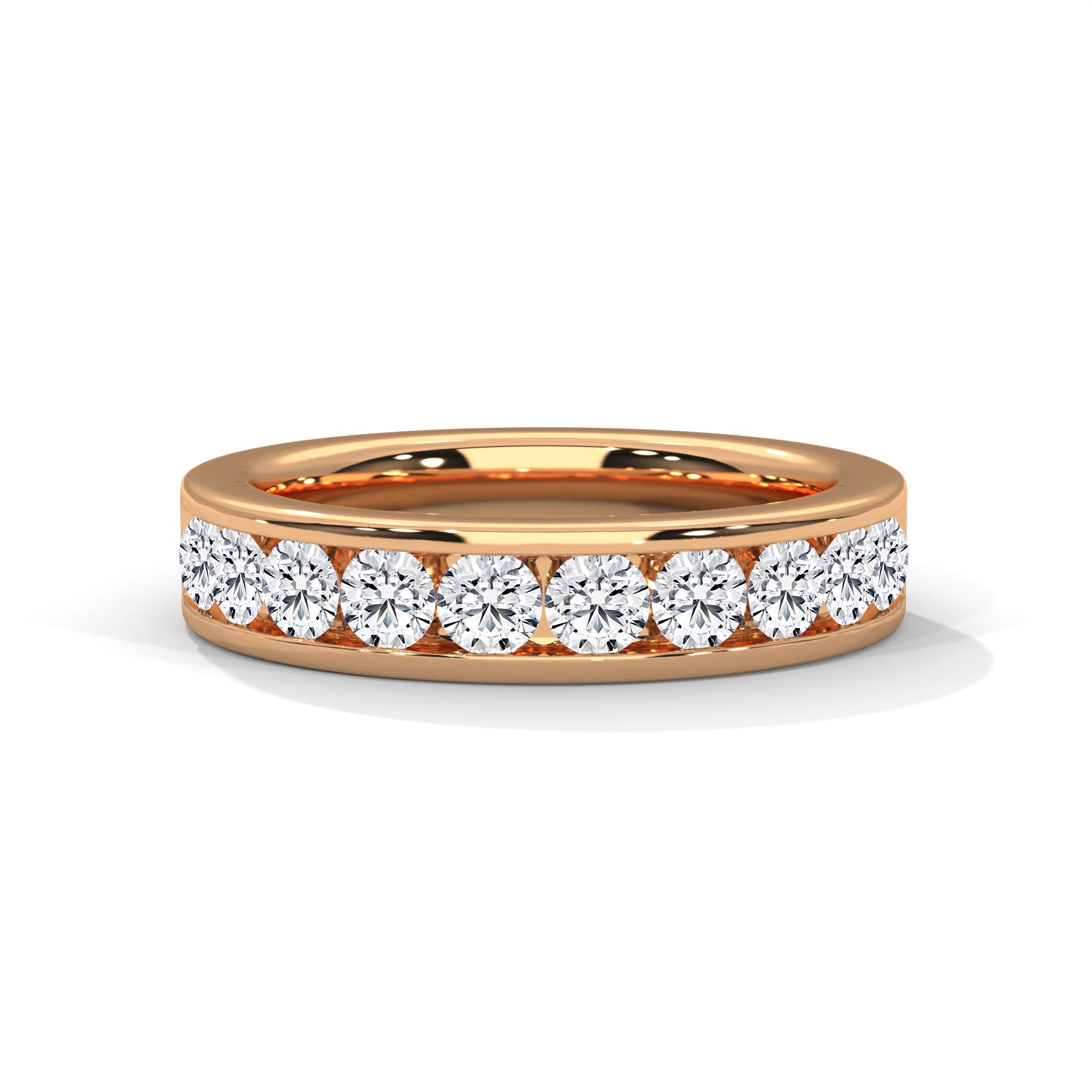channel set wedding band
