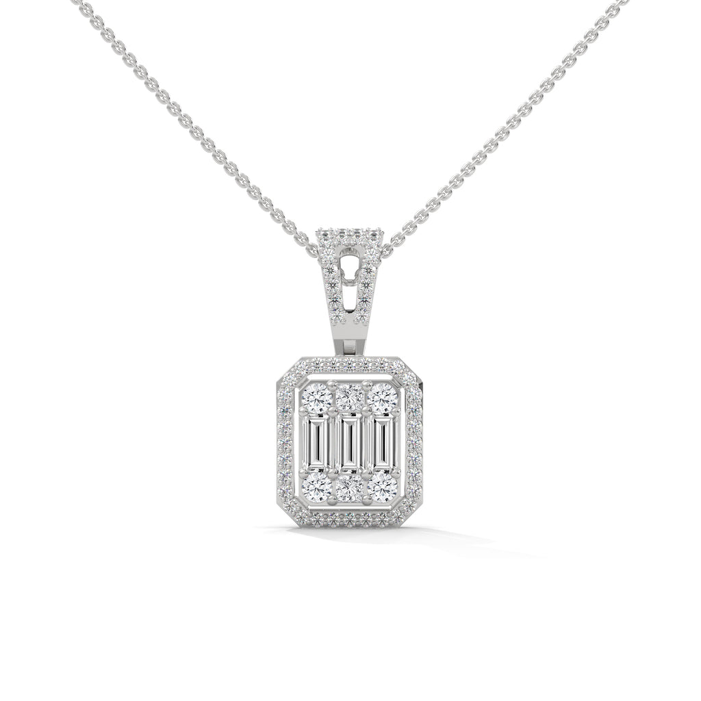 cluster diamond necklace