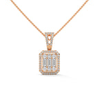 cluster diamond pendant