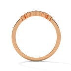 curved half eternity ring in rosegold