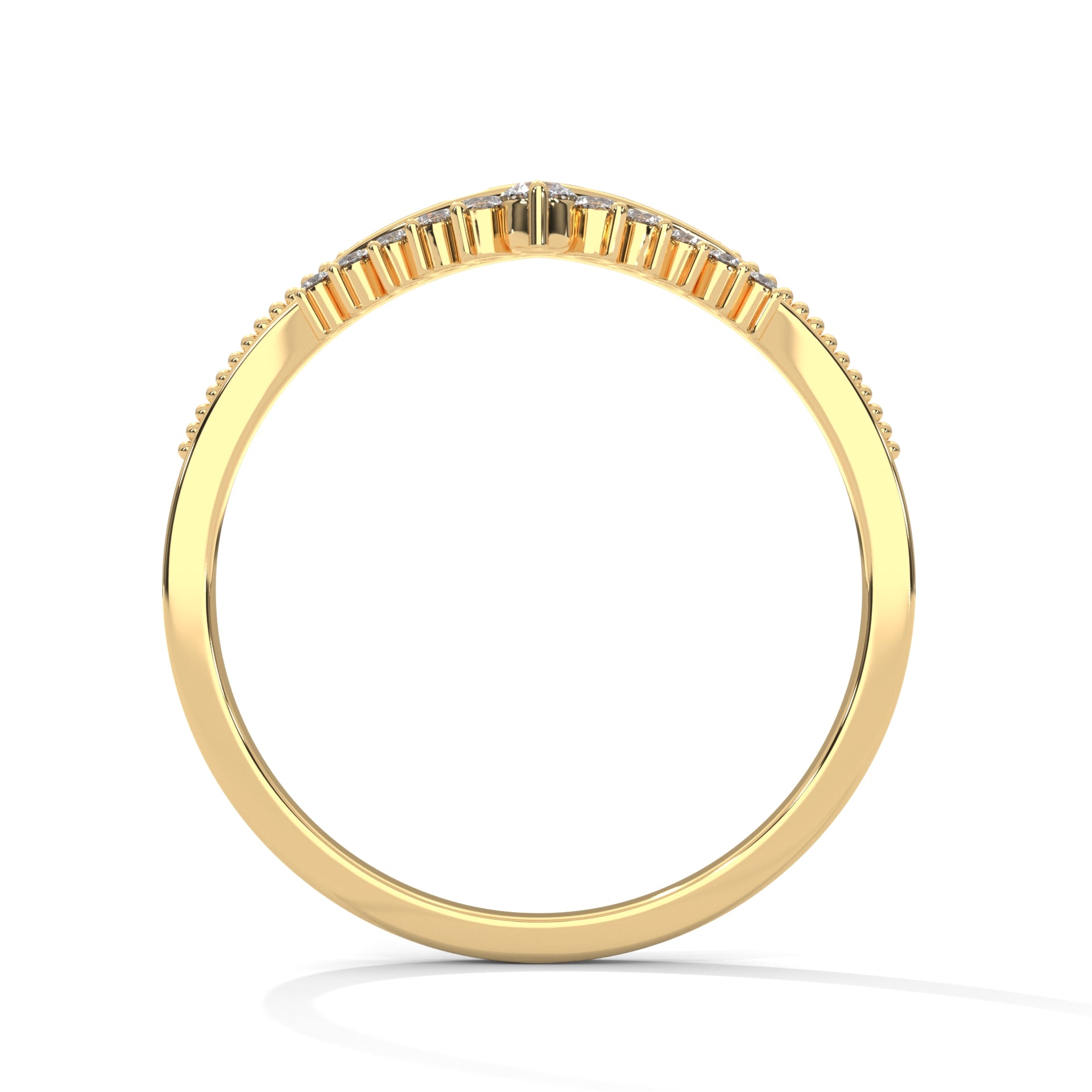 curved wedding band