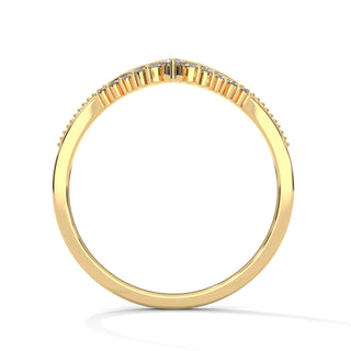 curved wedding band