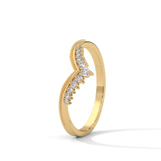 curved wedding ring