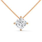 cushion cut diamond solitaire necklace