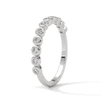 diamond bezel set eternity wedding band