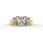 trapezoid cut moissanite wedding enhancer ring