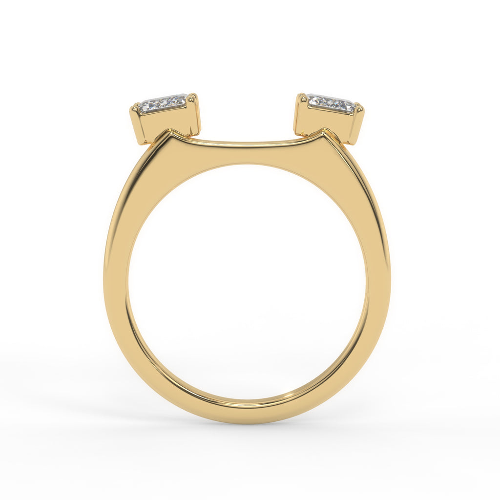 Moissanite emerald cut ring