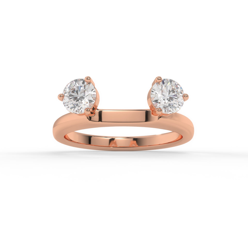 rose gold ring enhancer wedding band