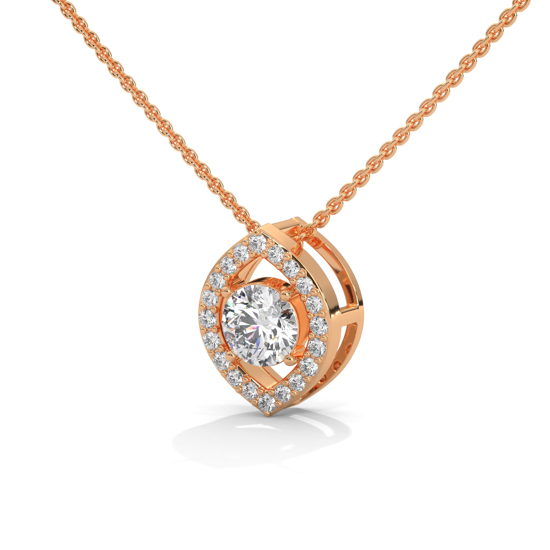 diamond evil eye pendant
