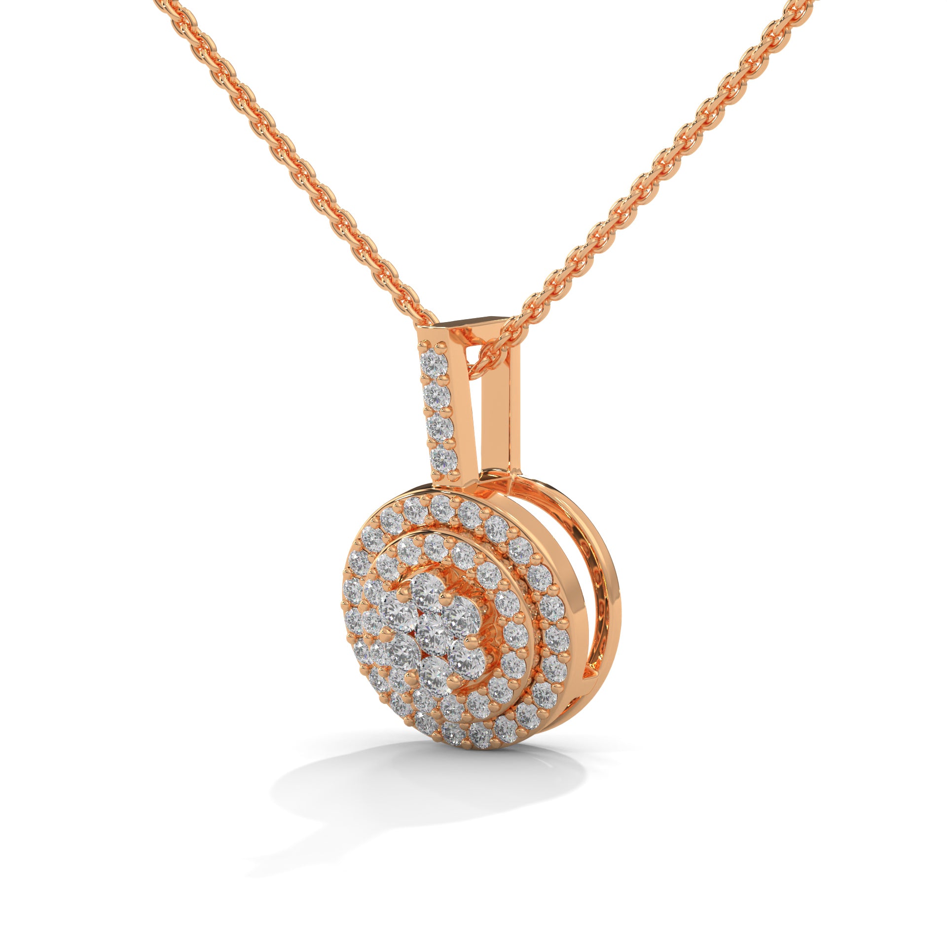 diamond flower design pendant