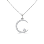 diamond moon pendant