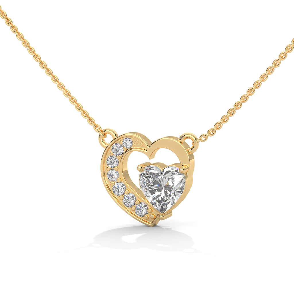 diamond pendent with gold chain