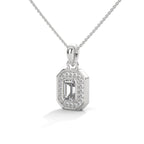diamond pendent with halo setting