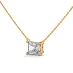 diamond solitaire pendant with chain