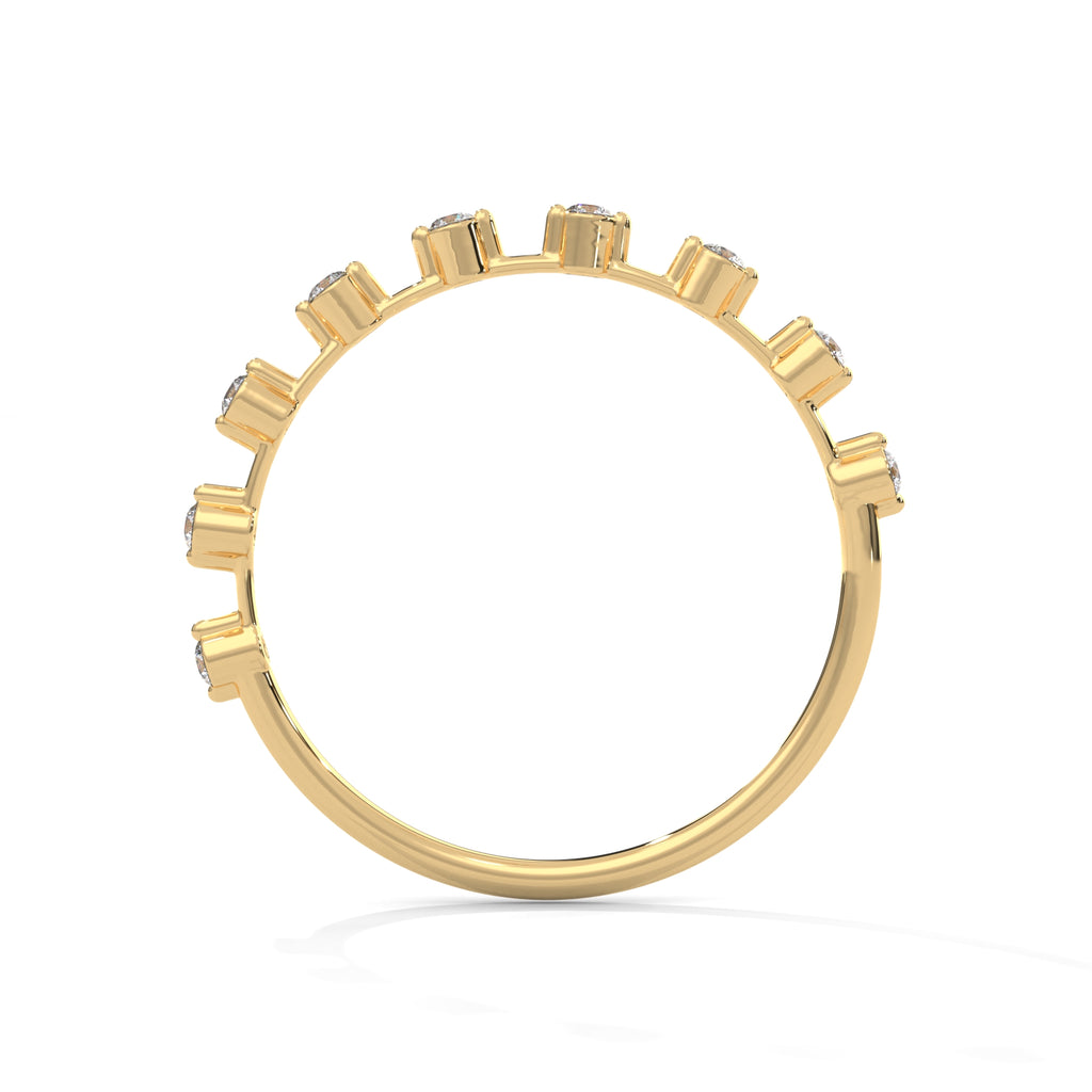 eclipse line-up band in 10K Gold