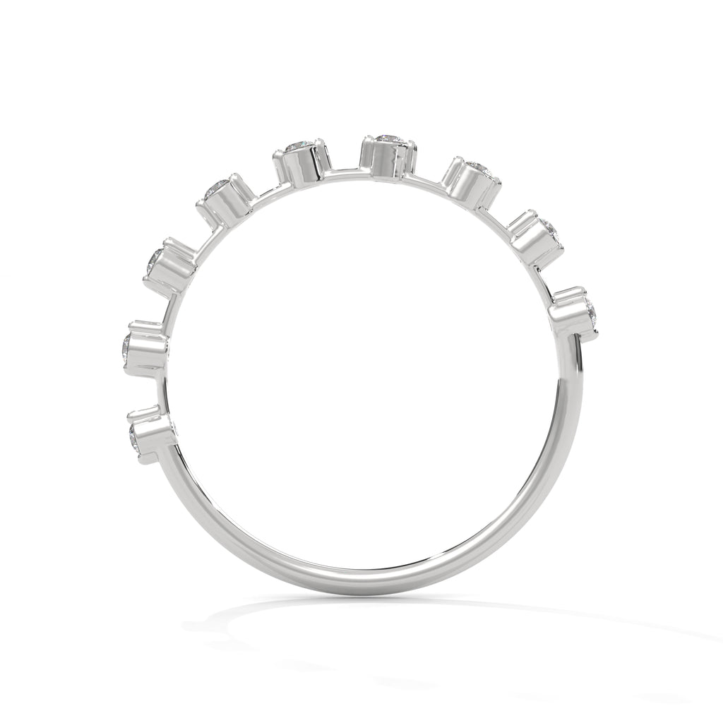 eclipse line-up band in 14K White Gold