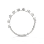 eclipse line-up band in 14K White Gold