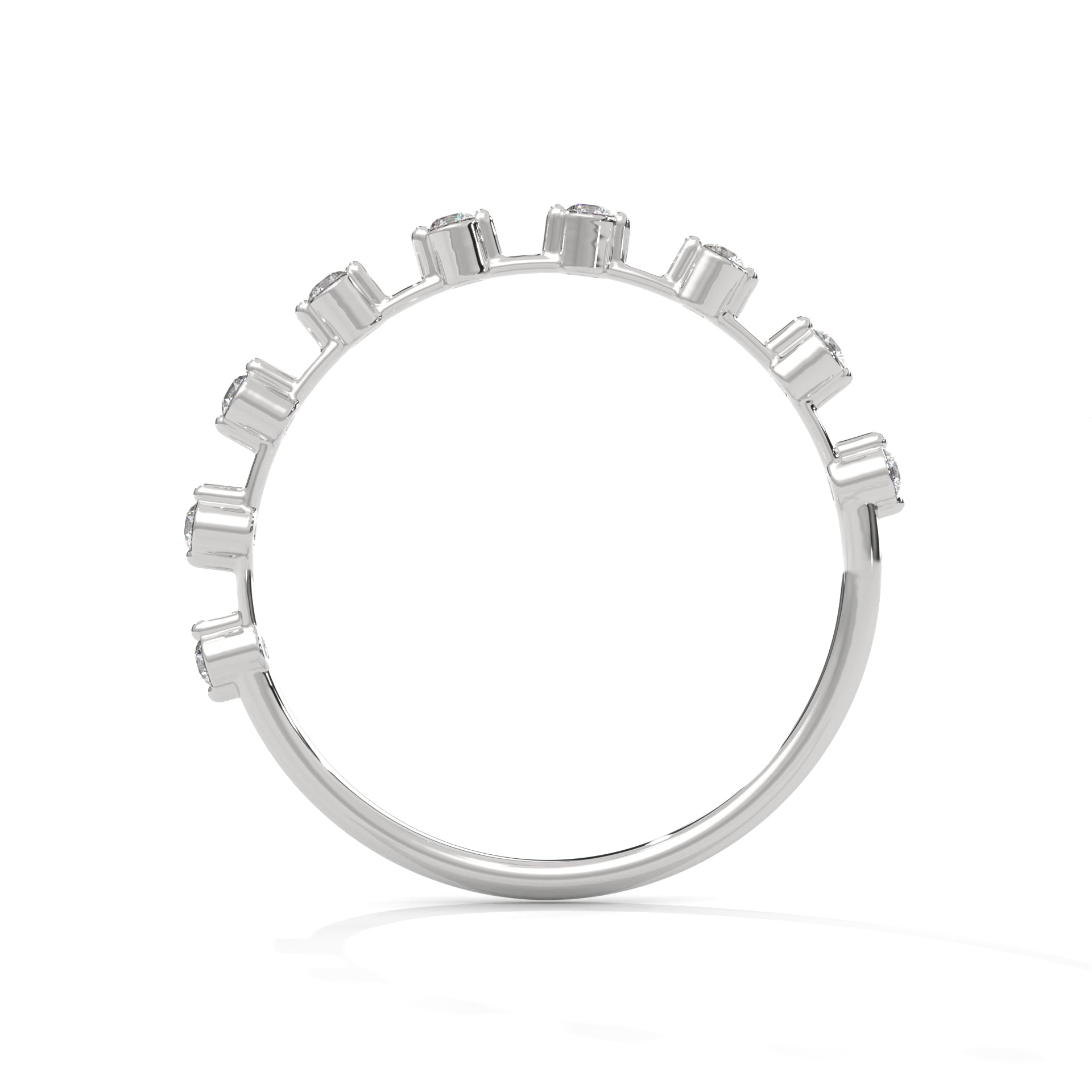 eclipse line-up band in 14K White Gold