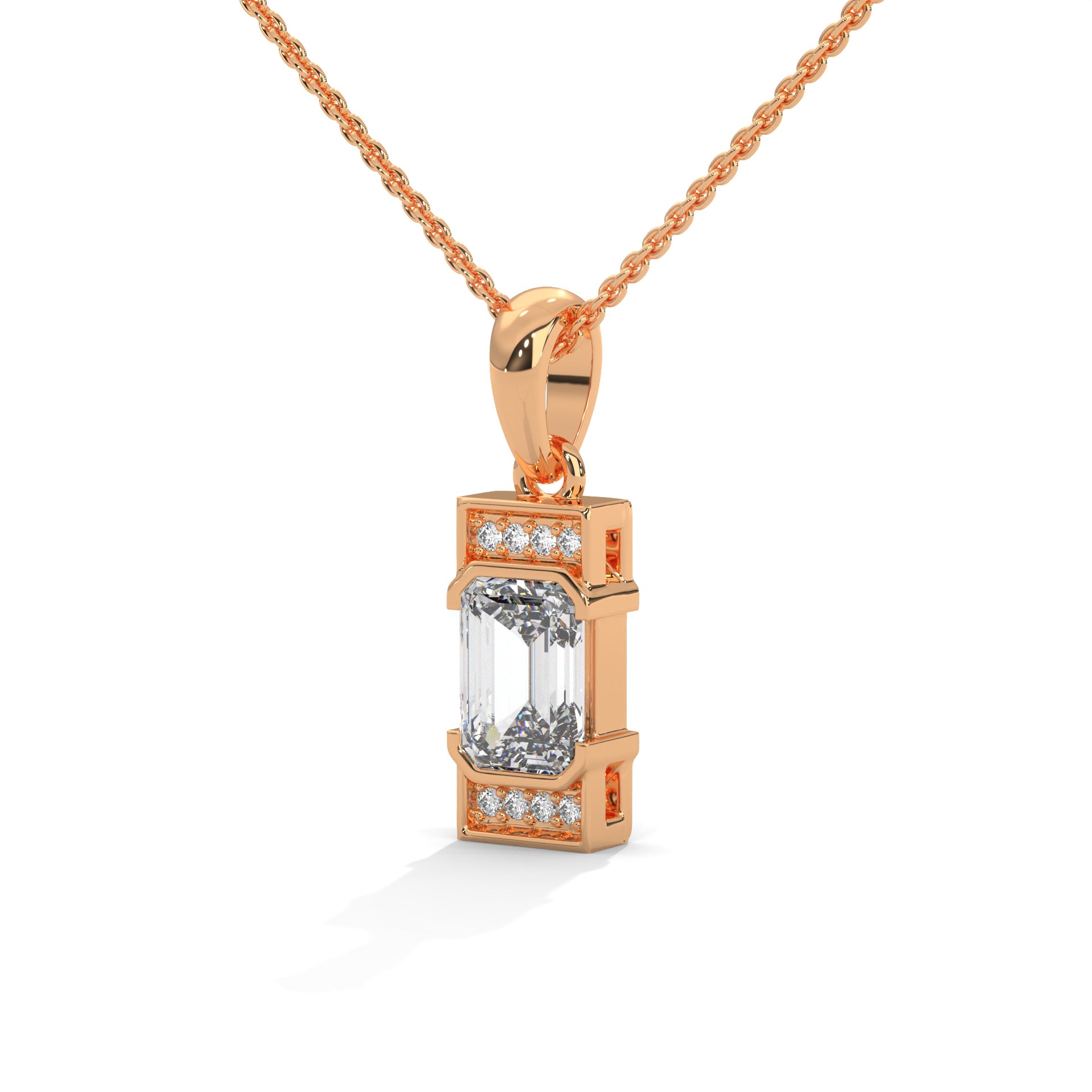 emerald diamond necklace
