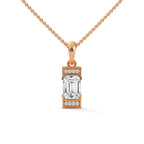 emerald diamond pendant