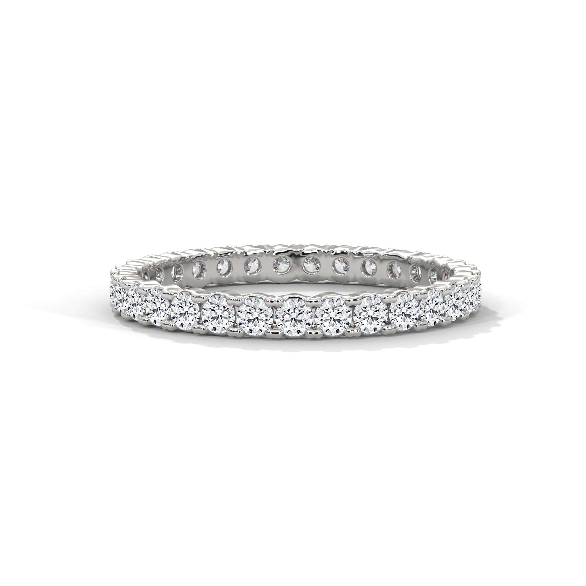 eternity wedding band with bezel set