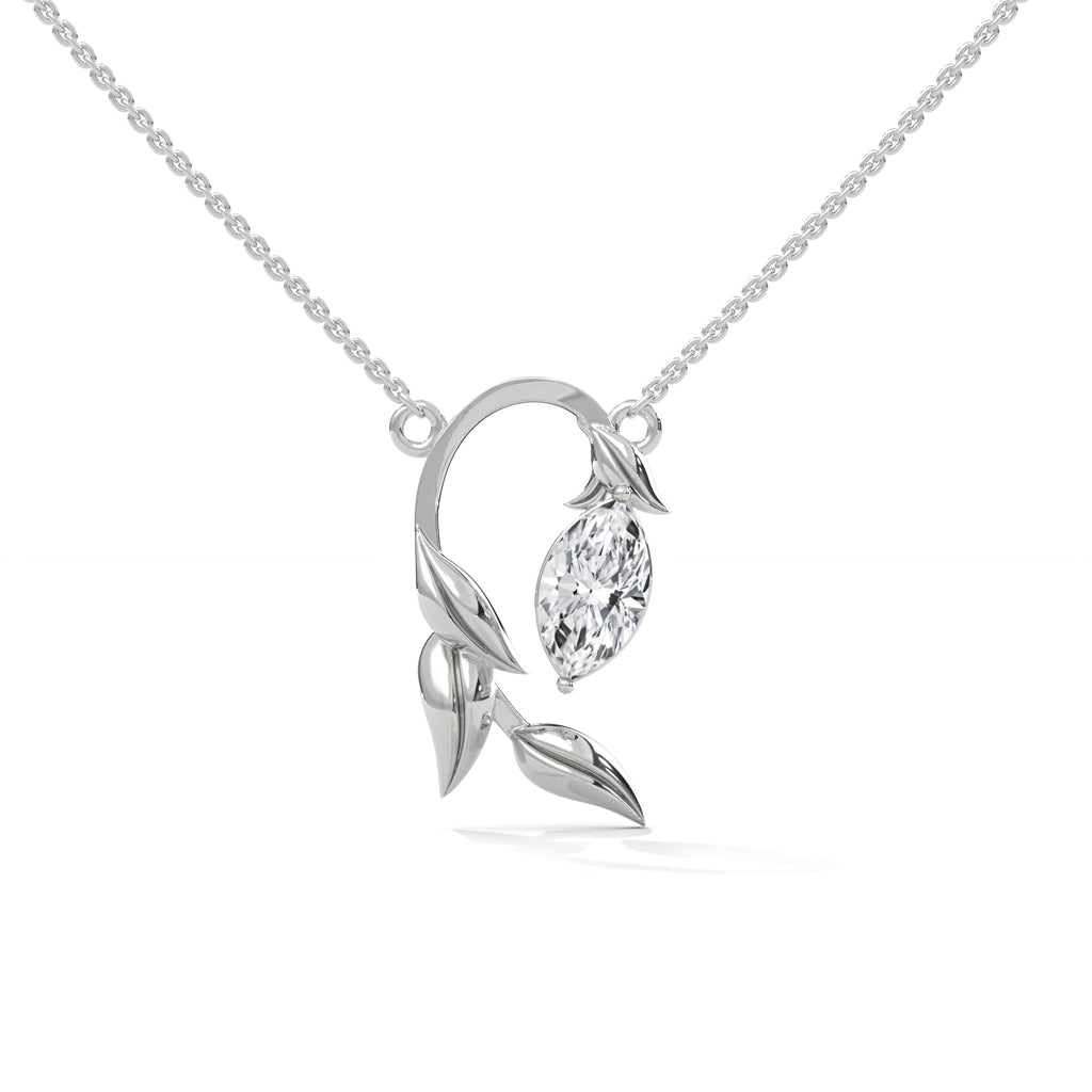 filigree leaf necklace