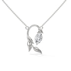 filigree leaf necklace