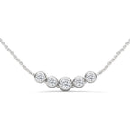five round diamond necklace