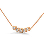 five round lab grown diamond necklace
