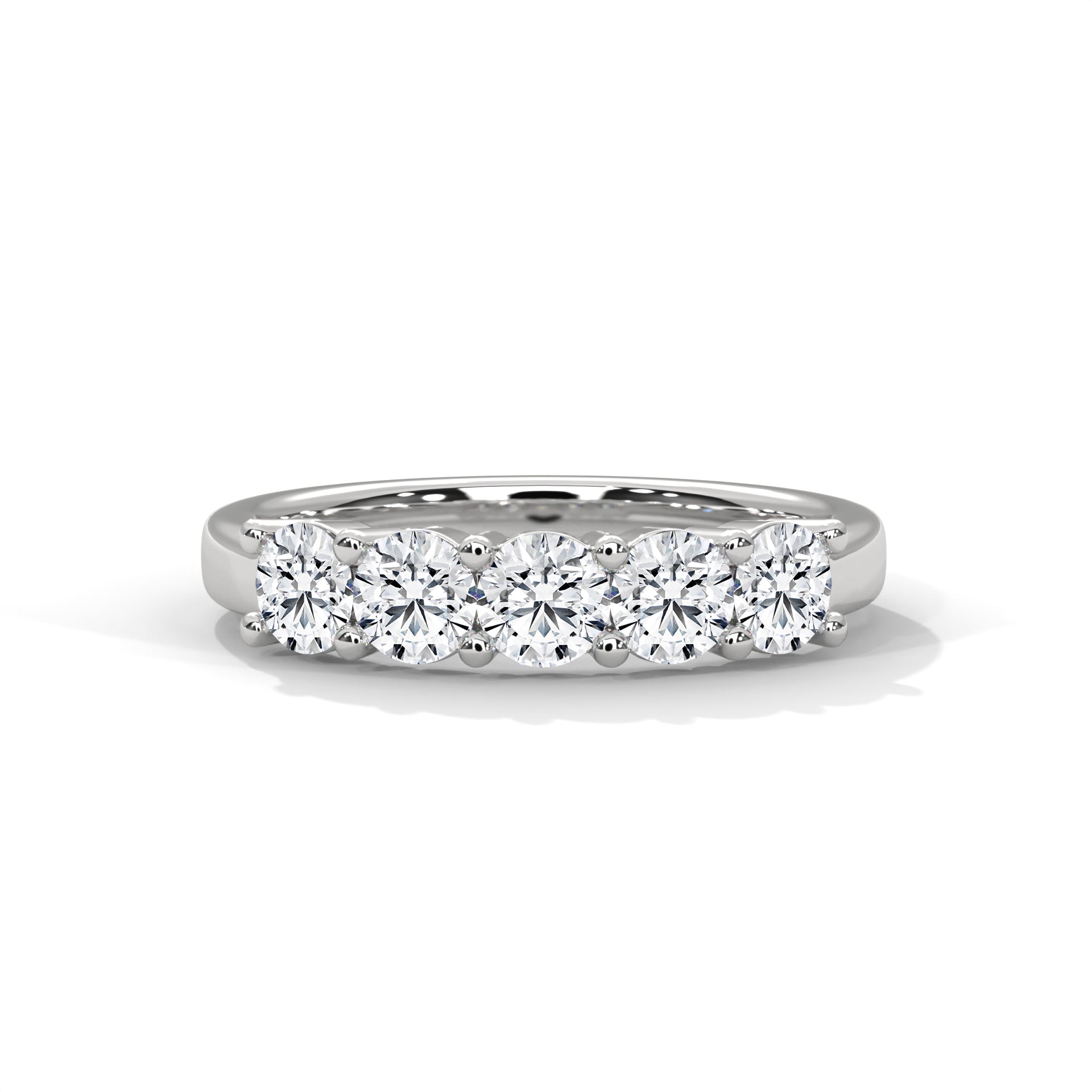 five stone diamond wedding band