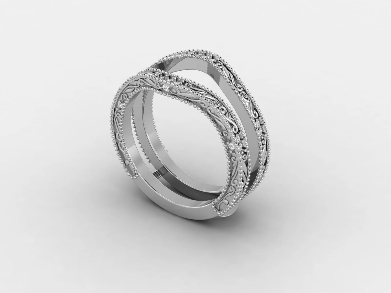 gold_moissanite_stacking_band