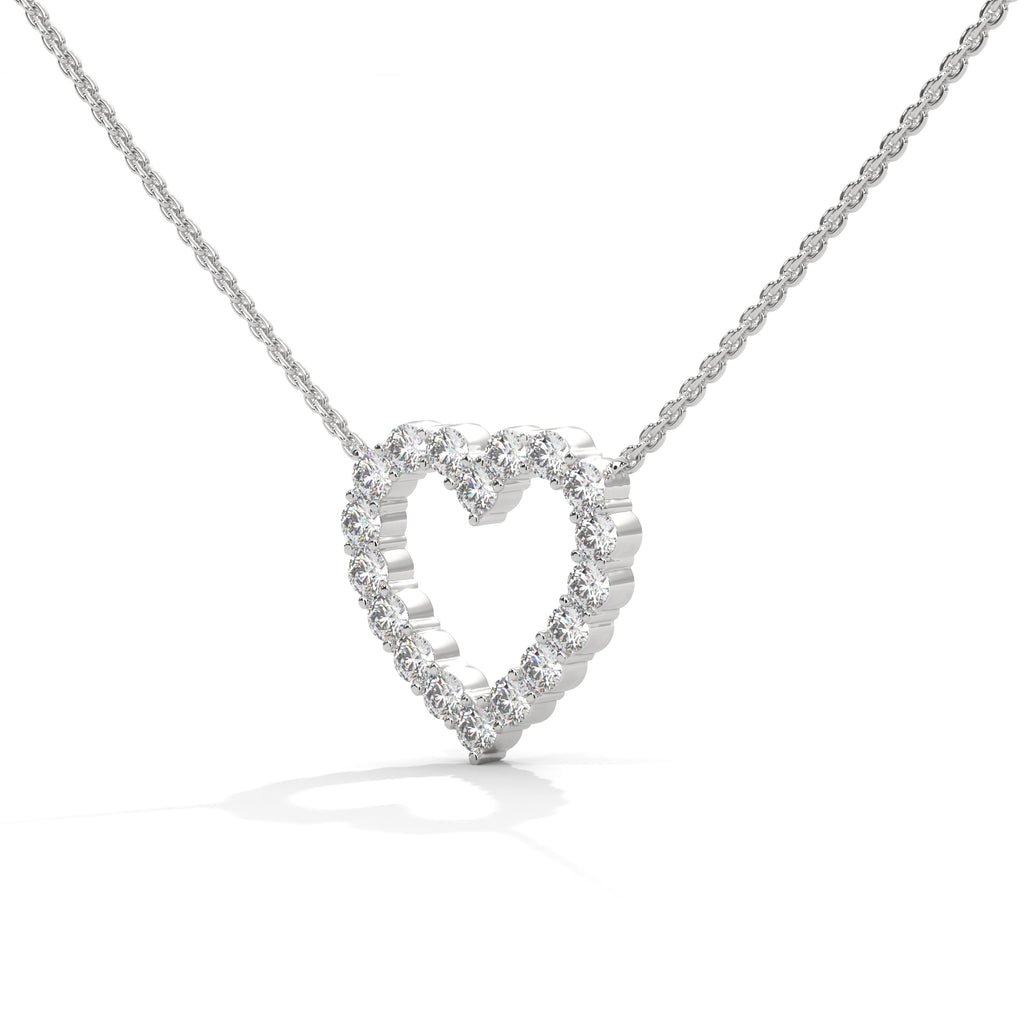 heart diamond necklaces