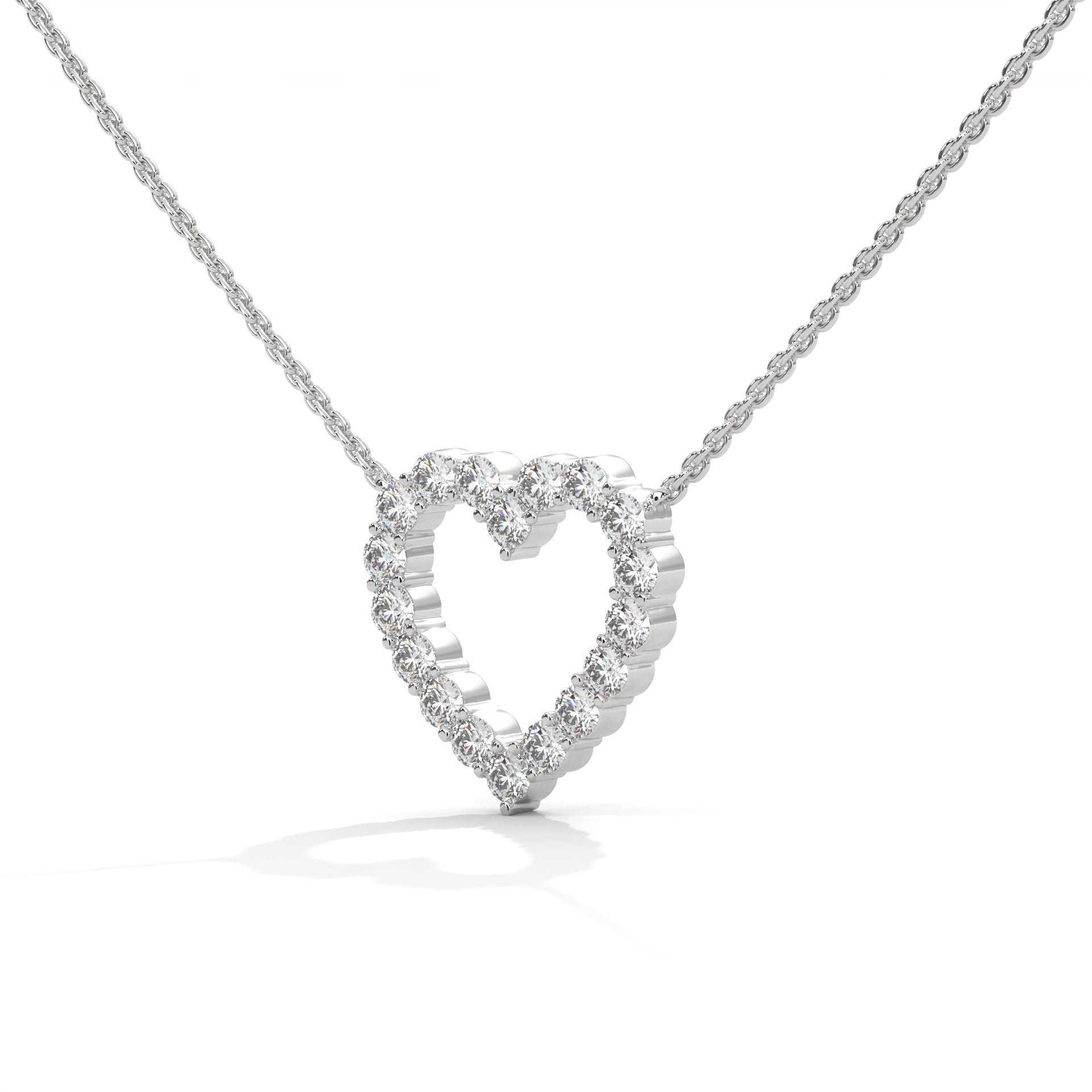 heart diamond necklaces