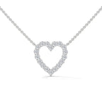 heart shaped diamond pendant necklace