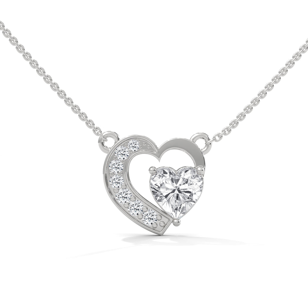 heart shaped diamond pendent