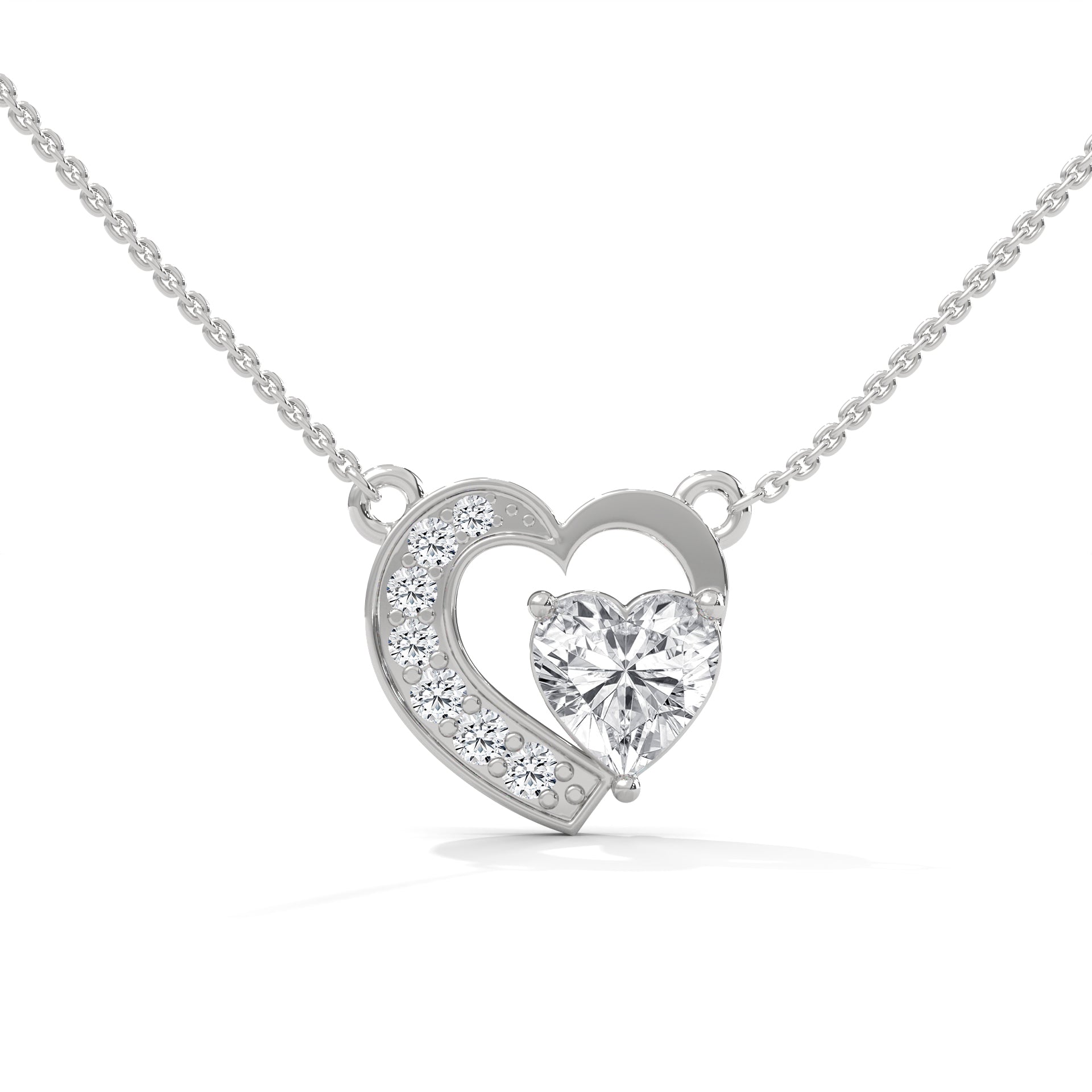 heart shaped diamond pendent