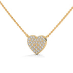 heart shaped lab grown diamond pendant