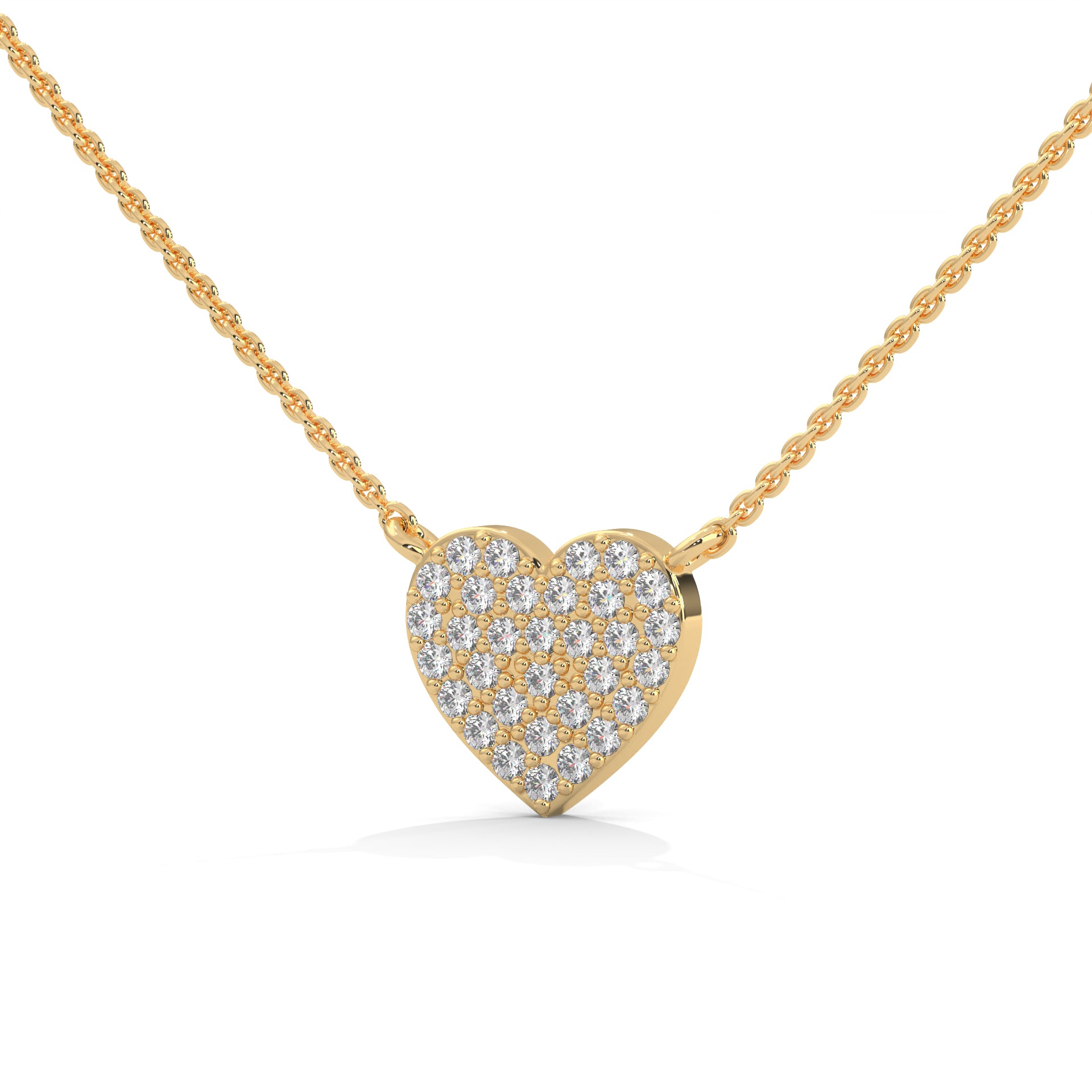 heart shaped lab grown diamond pendant