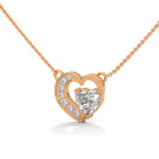 heart shaped lab grown diamond pendent